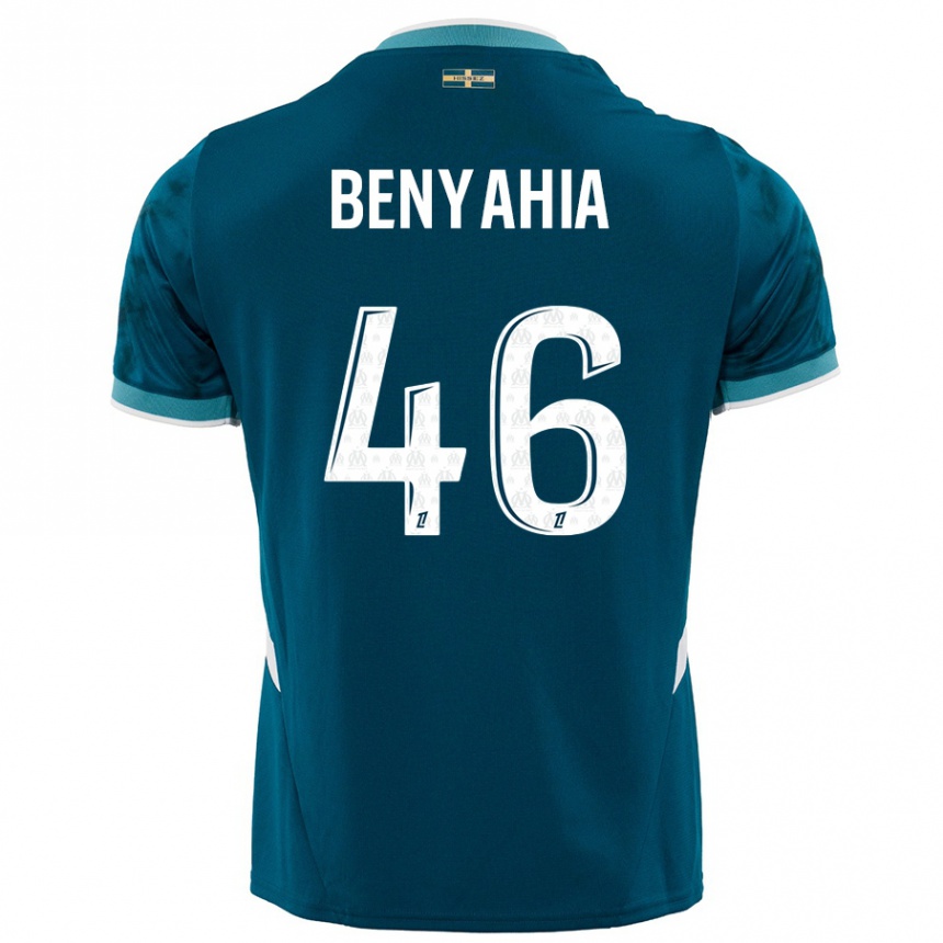 Vyrai Aylan Benyahia-Tani #46 Turkio Mėlyna Išvykos Marškinėliai 2024/25 T-Shirt