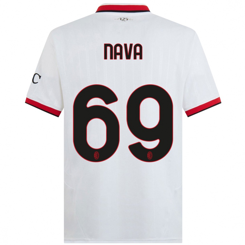 Vyrai Lapo Nava #69 Balta Juoda Raudona Išvykos Marškinėliai 2024/25 T-Shirt