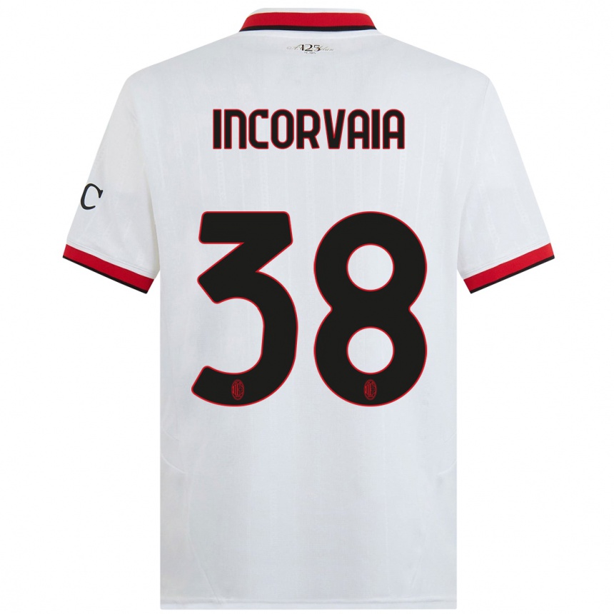 Vyrai Giovanni Incorvaia #38 Balta Juoda Raudona Išvykos Marškinėliai 2024/25 T-Shirt