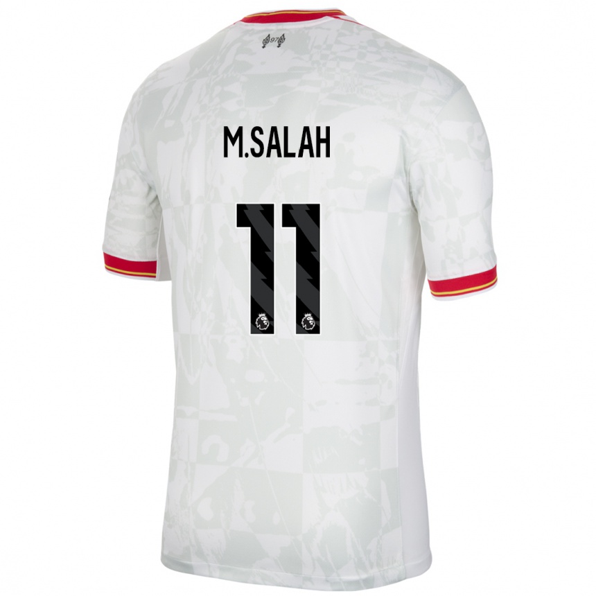 Vyrai Mohamed Salah #11 Balta Raudona Juoda Trečias Marškinėliai 2024/25 T-Shirt