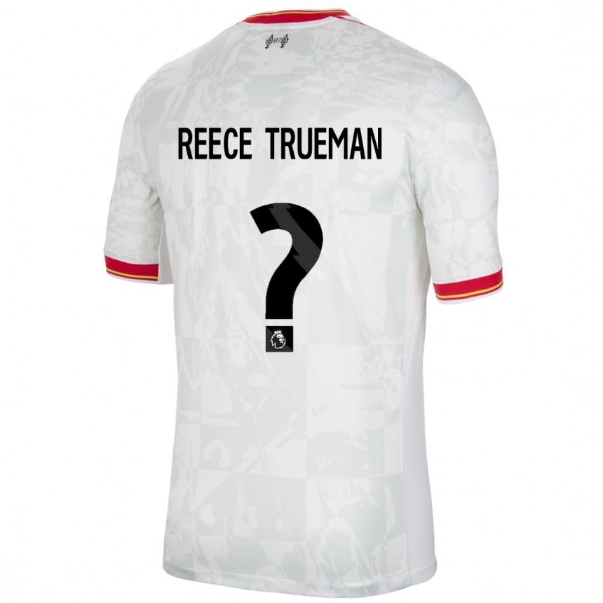 Vyrai Reece Trueman #0 Balta Raudona Juoda Trečias Marškinėliai 2024/25 T-Shirt