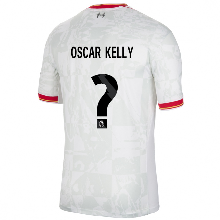 Vyrai Oscar Kelly #0 Balta Raudona Juoda Trečias Marškinėliai 2024/25 T-Shirt