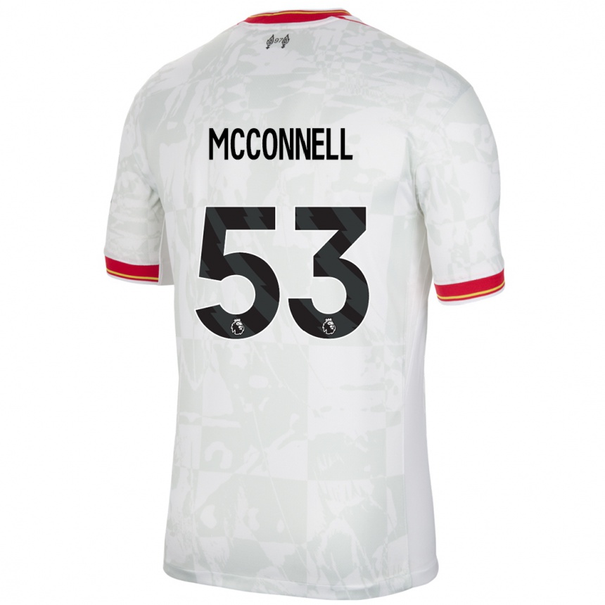 Vyrai James Mcconnell #53 Balta Raudona Juoda Trečias Marškinėliai 2024/25 T-Shirt