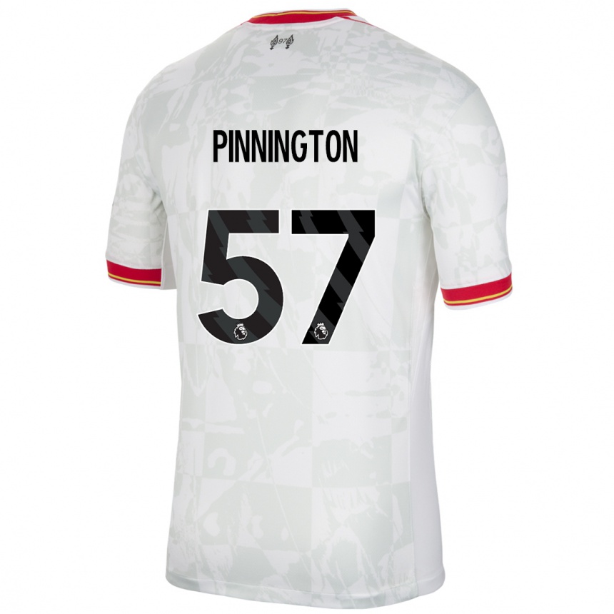 Vyrai Carter Pinnington #57 Balta Raudona Juoda Trečias Marškinėliai 2024/25 T-Shirt