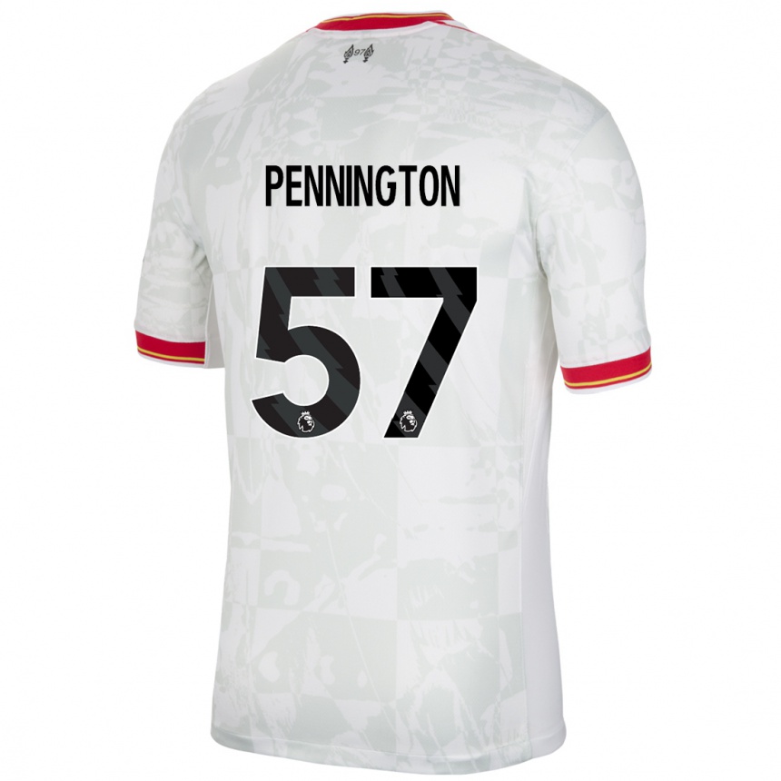 Vyrai Cody Pennington #57 Balta Raudona Juoda Trečias Marškinėliai 2024/25 T-Shirt