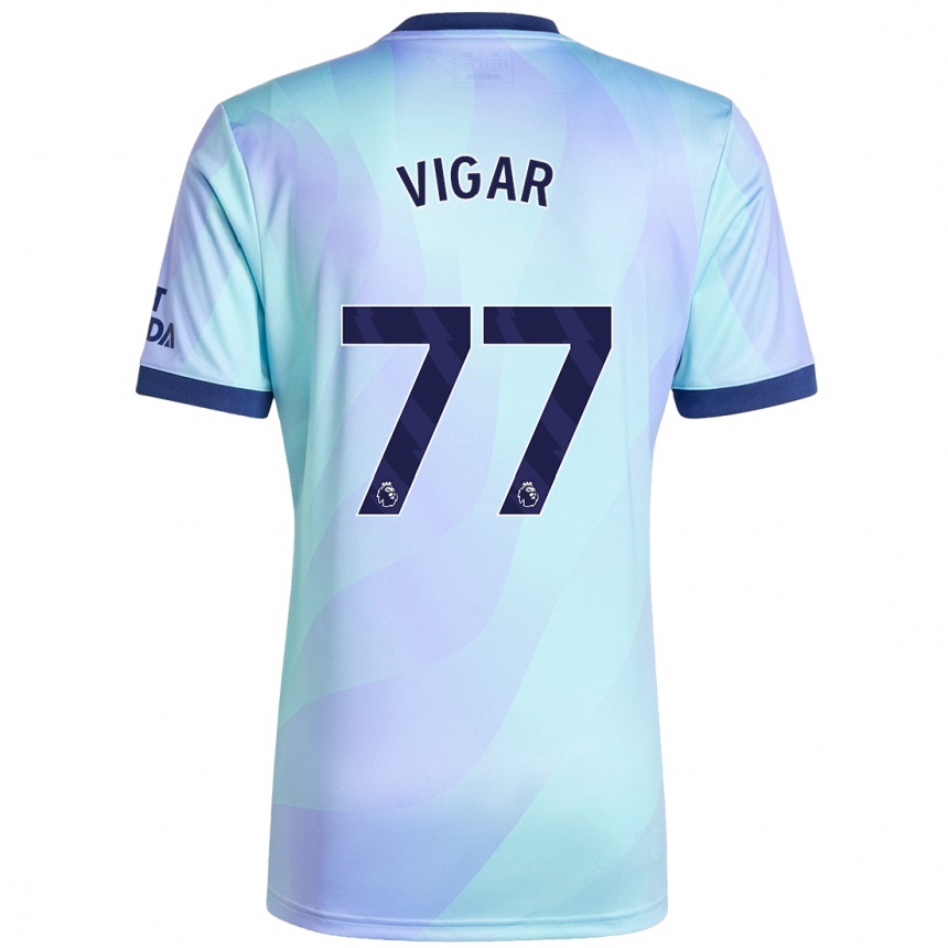 Vyrai Billy Vigar #77 Aqua Trečias Marškinėliai 2024/25 T-Shirt