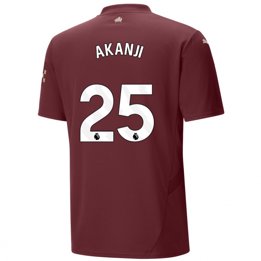 Vyrai Manuel Akanji #25 Kaštoninės Spalvos Trečias Marškinėliai 2024/25 T-Shirt