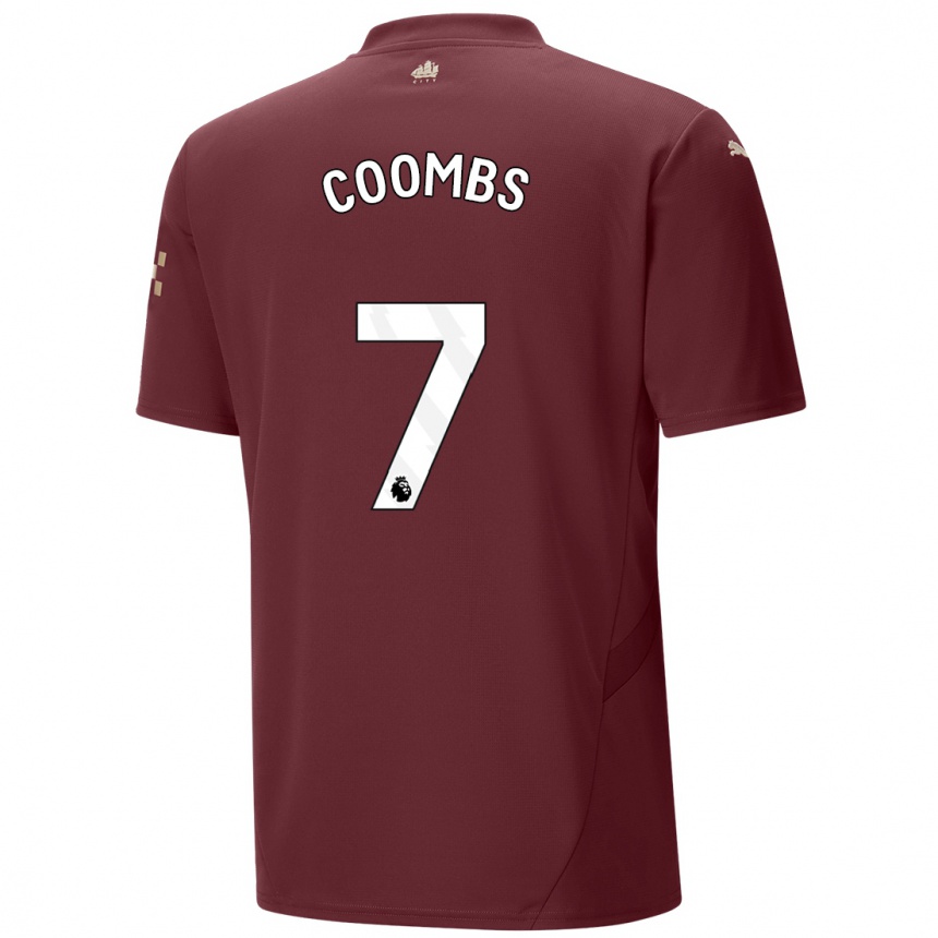 Vyrai Laura Coombs #7 Kaštoninės Spalvos Trečias Marškinėliai 2024/25 T-Shirt