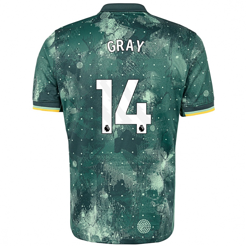 Vyrai Archie Gray #14 Mėtų Žalia Trečias Marškinėliai 2024/25 T-Shirt