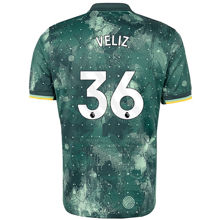 Vyrai Alejo Véliz #36 Mėtų Žalia Trečias Marškinėliai 2024/25 T-Shirt