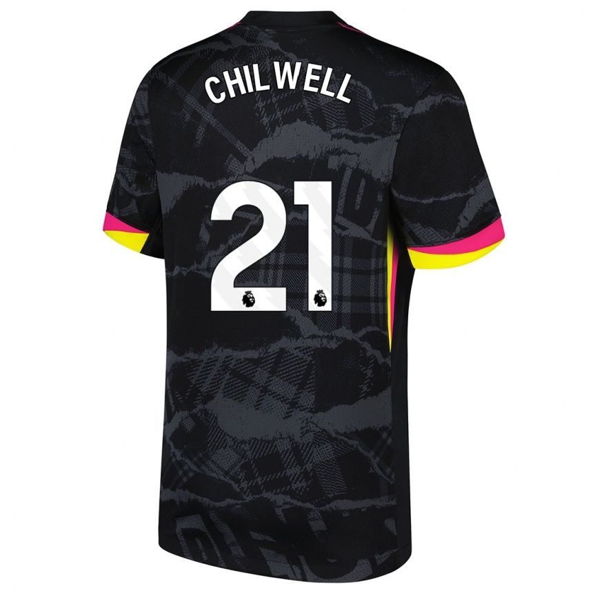 Vyrai Ben Chilwell #21 Juoda Rožinė Trečias Marškinėliai 2024/25 T-Shirt