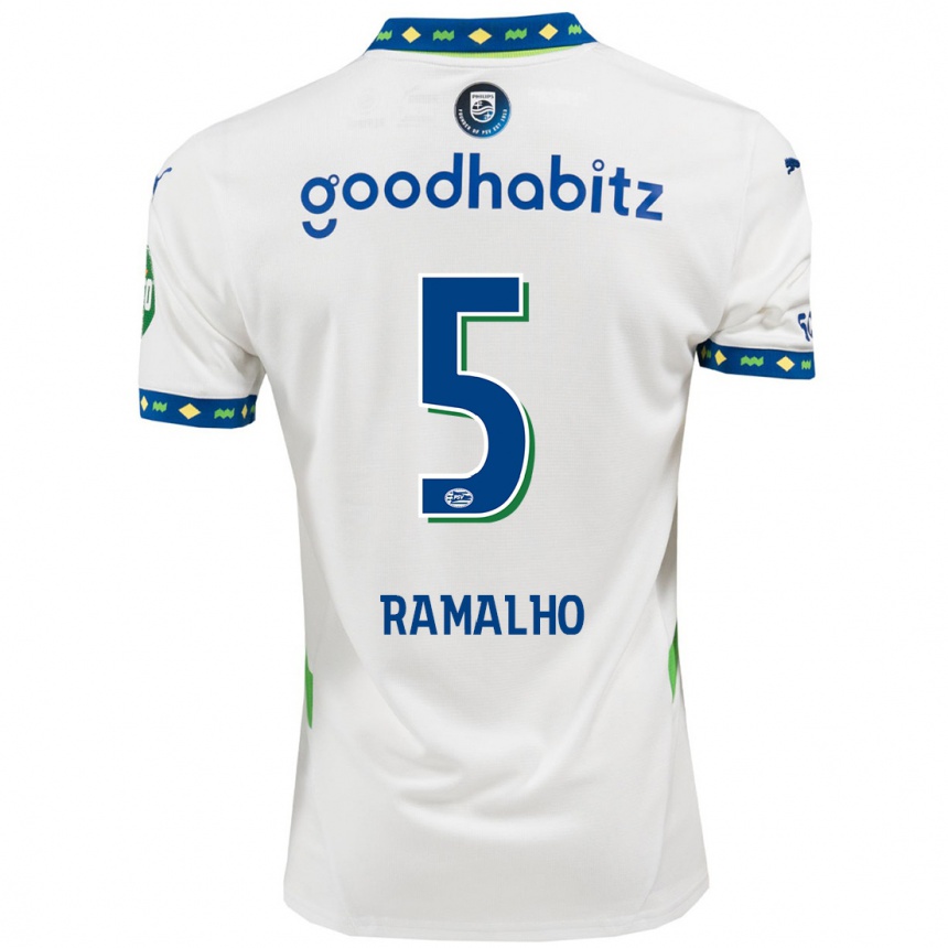 Vyrai André Ramalho #5 Balta Tamsiai Mėlyna Trečias Marškinėliai 2024/25 T-Shirt