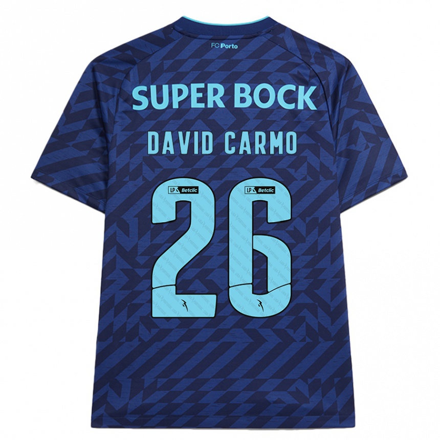 Vyrai David Carmo #26 Tamsiai Mėlyna Trečias Marškinėliai 2024/25 T-Shirt