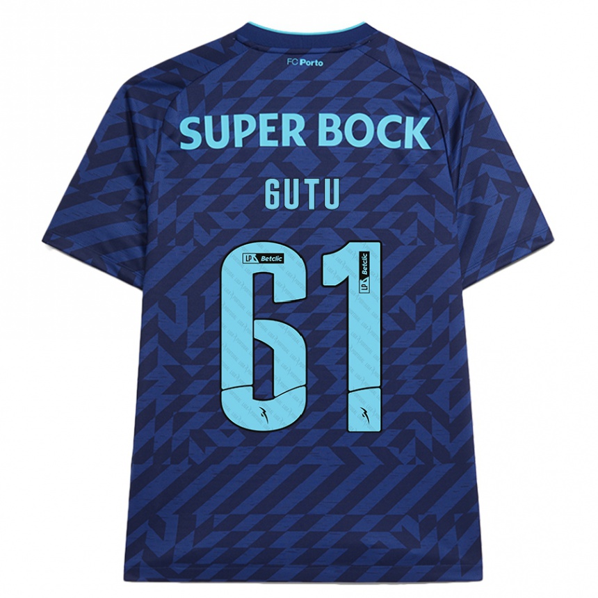 Vyrai Denis Gutu #61 Tamsiai Mėlyna Trečias Marškinėliai 2024/25 T-Shirt