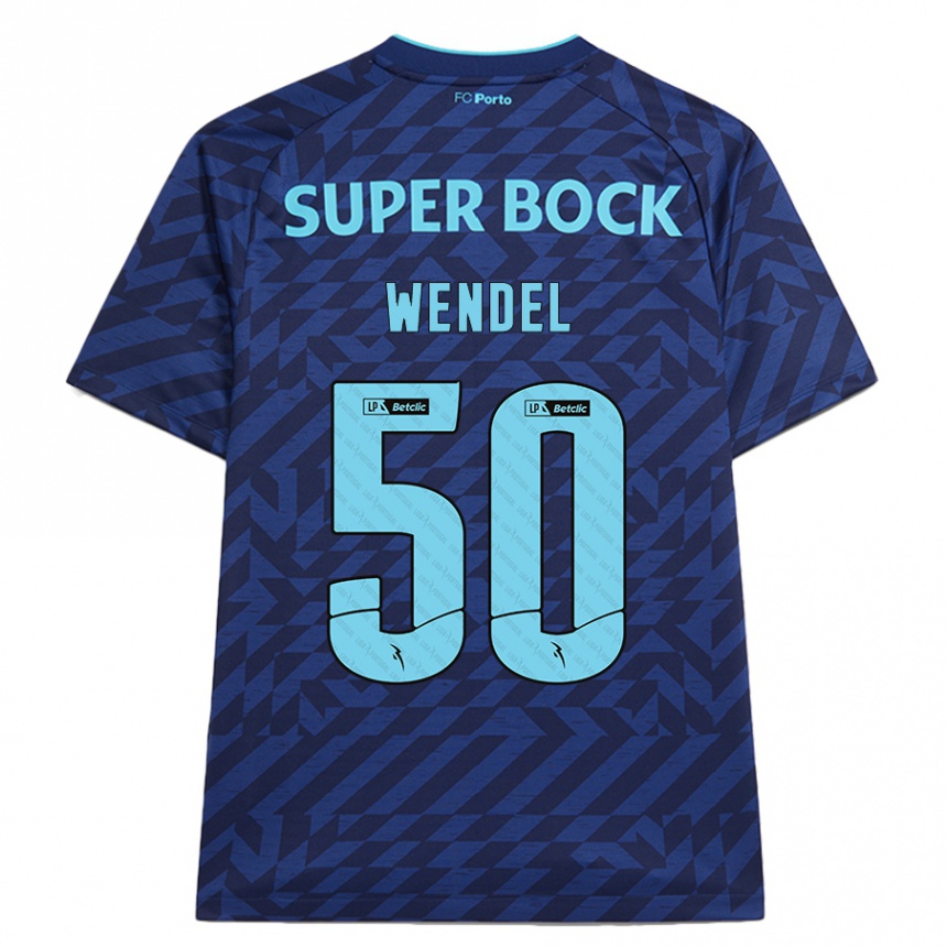 Vyrai Wendel #50 Tamsiai Mėlyna Trečias Marškinėliai 2024/25 T-Shirt