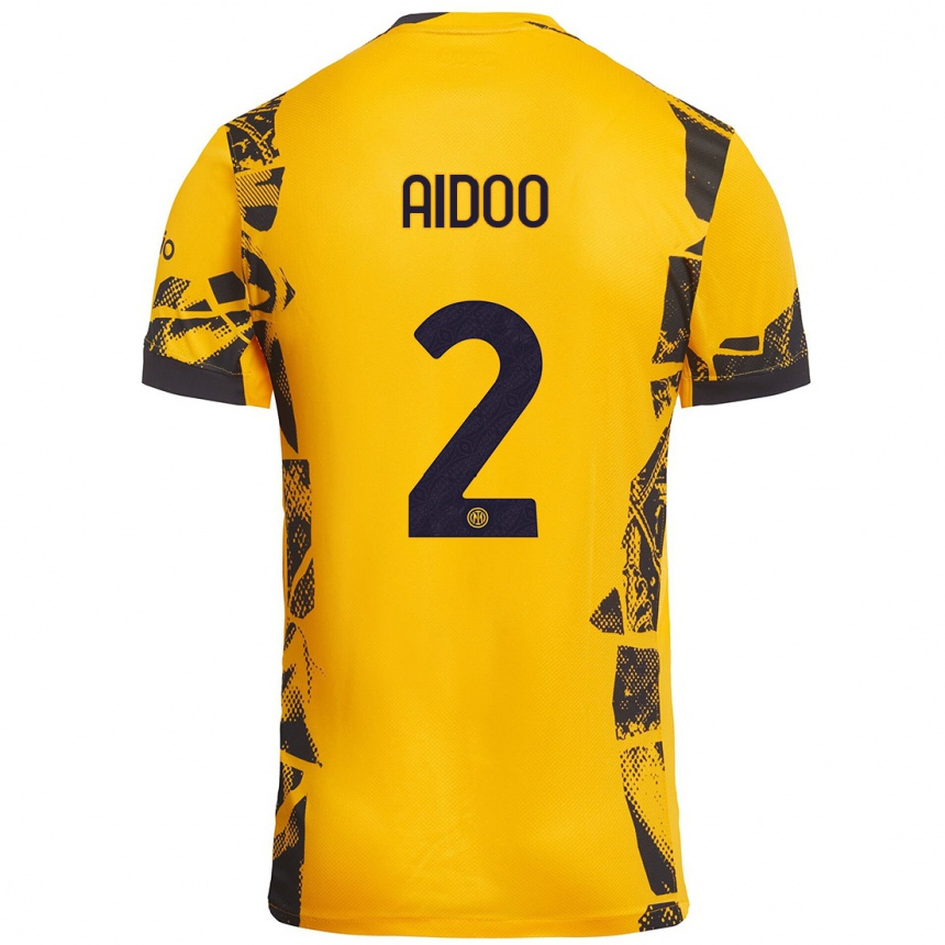 Vyrai Mike Aidoo #2 Auksinis Juodas Trečias Marškinėliai 2024/25 T-Shirt