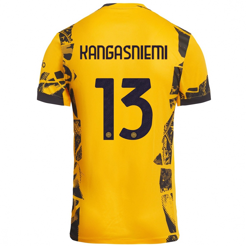 Vyrai Ilari Kangasniemi #13 Auksinis Juodas Trečias Marškinėliai 2024/25 T-Shirt