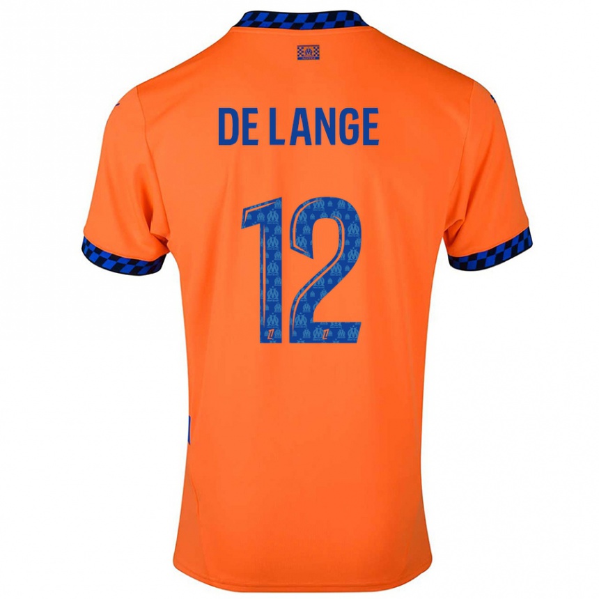 Vyrai Jeffrey De Lange #12 Oranžinė Tamsiai Mėlyna Trečias Marškinėliai 2024/25 T-Shirt