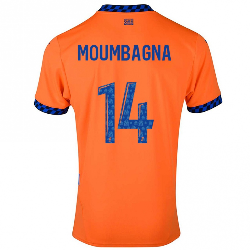 Vyrai Faris Moumbagna #14 Oranžinė Tamsiai Mėlyna Trečias Marškinėliai 2024/25 T-Shirt