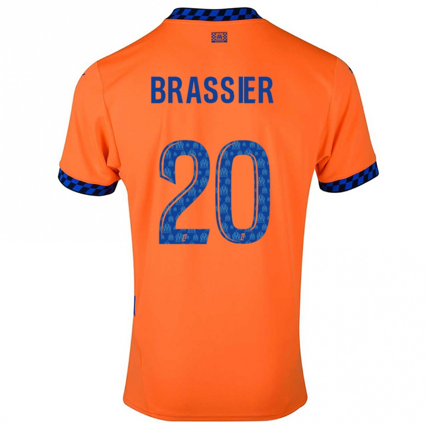 Vyrai Lilian Brassier #20 Oranžinė Tamsiai Mėlyna Trečias Marškinėliai 2024/25 T-Shirt