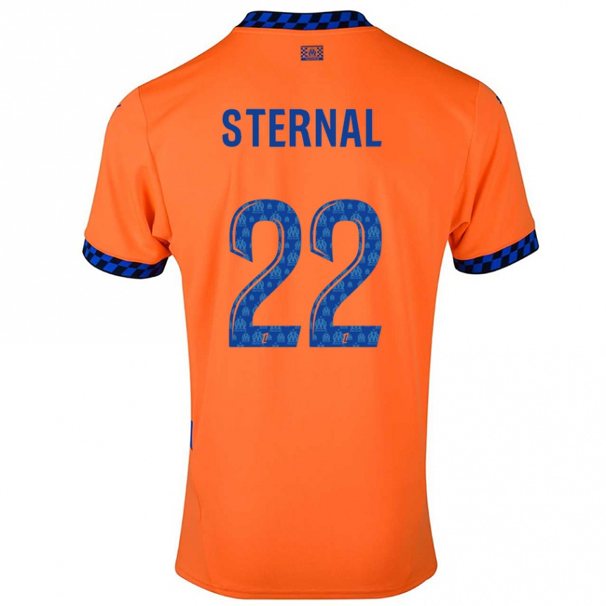 Vyrai Enzo Sternal #22 Oranžinė Tamsiai Mėlyna Trečias Marškinėliai 2024/25 T-Shirt