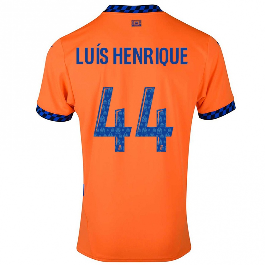 Vyrai Luis Henrique #44 Oranžinė Tamsiai Mėlyna Trečias Marškinėliai 2024/25 T-Shirt