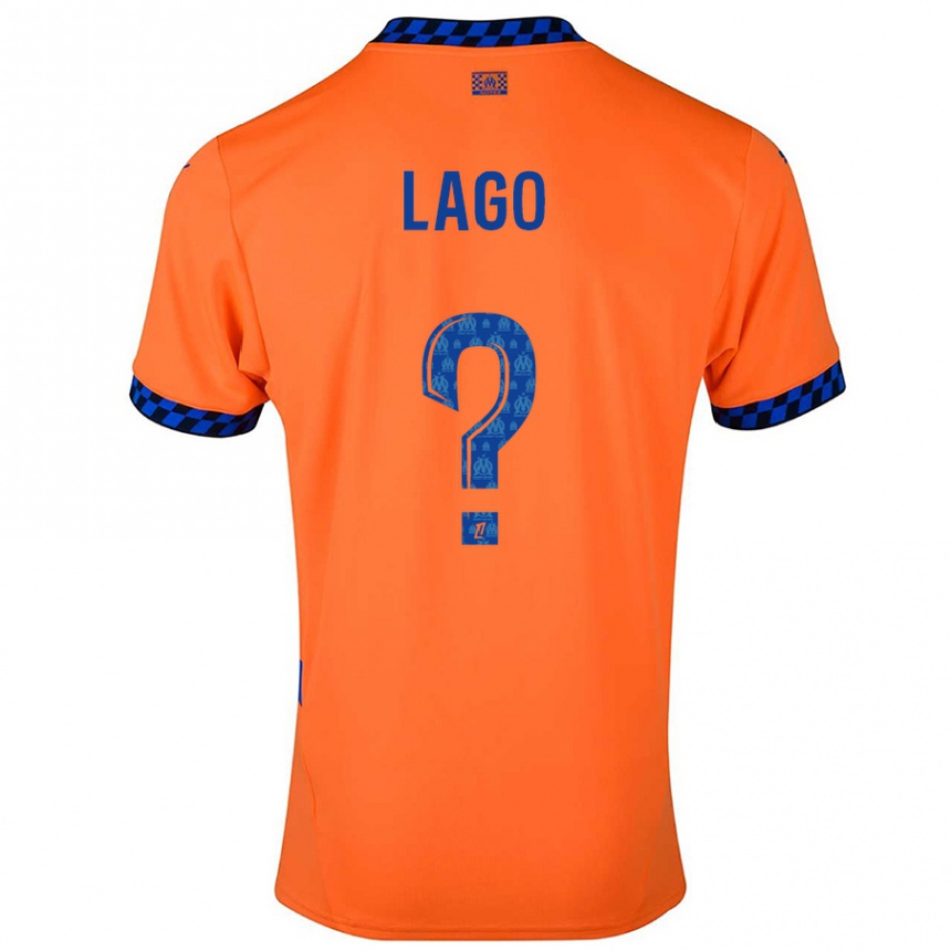 Vyrai Ange Lago #0 Oranžinė Tamsiai Mėlyna Trečias Marškinėliai 2024/25 T-Shirt