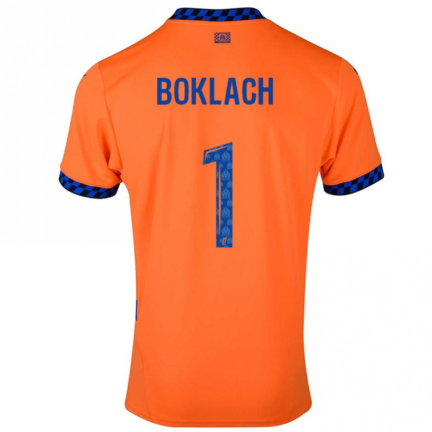 Vyrai Kateryna Boklach #1 Oranžinė Tamsiai Mėlyna Trečias Marškinėliai 2024/25 T-Shirt