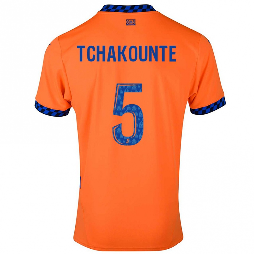 Vyrai Annaëlle Tchakounté #5 Oranžinė Tamsiai Mėlyna Trečias Marškinėliai 2024/25 T-Shirt