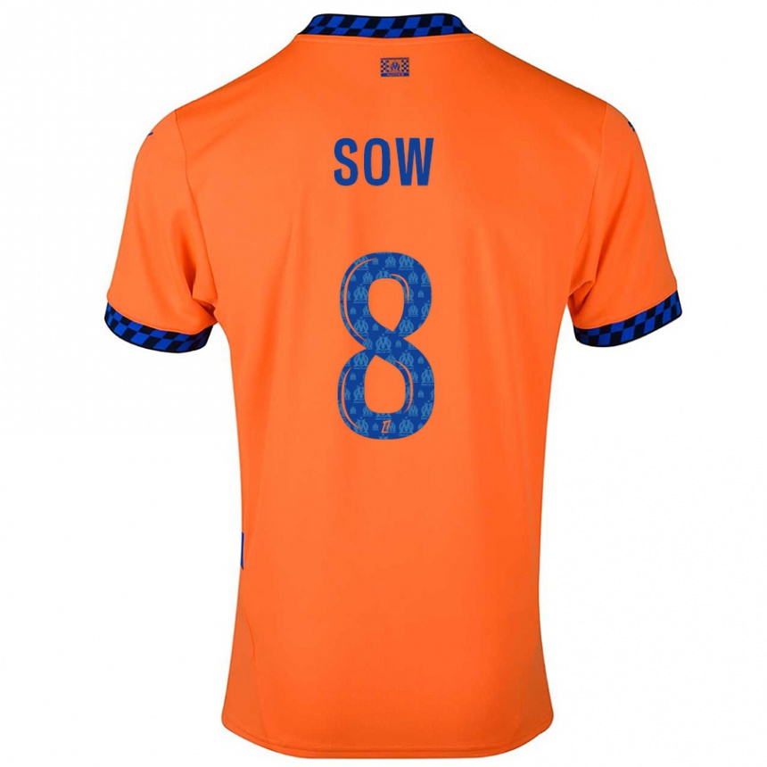 Vyrai Mbayang Sow #8 Oranžinė Tamsiai Mėlyna Trečias Marškinėliai 2024/25 T-Shirt