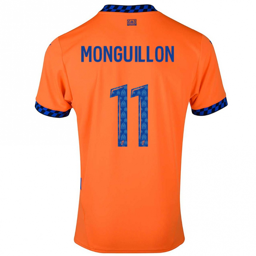 Vyrai Coralie Monguillon #11 Oranžinė Tamsiai Mėlyna Trečias Marškinėliai 2024/25 T-Shirt