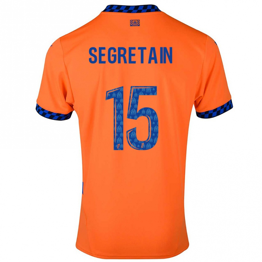 Vyrai Julie Ségrétain #15 Oranžinė Tamsiai Mėlyna Trečias Marškinėliai 2024/25 T-Shirt