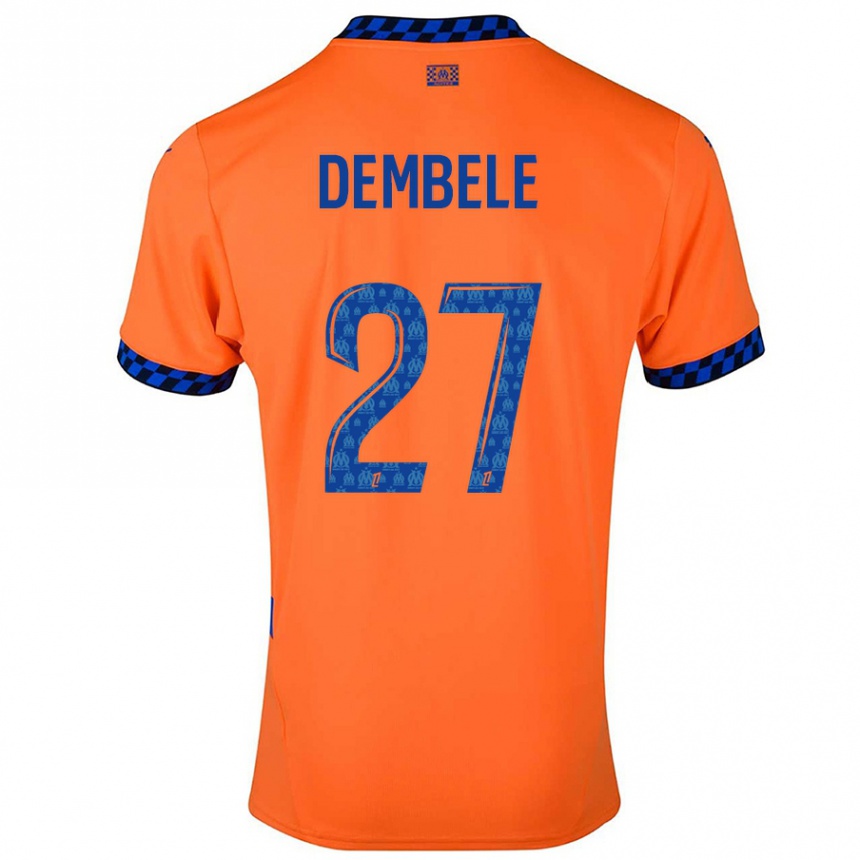 Vyrai Coumba Dembélé #27 Oranžinė Tamsiai Mėlyna Trečias Marškinėliai 2024/25 T-Shirt