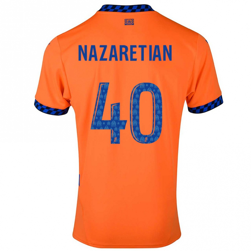 Vyrai Manuel Nazaretian #40 Oranžinė Tamsiai Mėlyna Trečias Marškinėliai 2024/25 T-Shirt