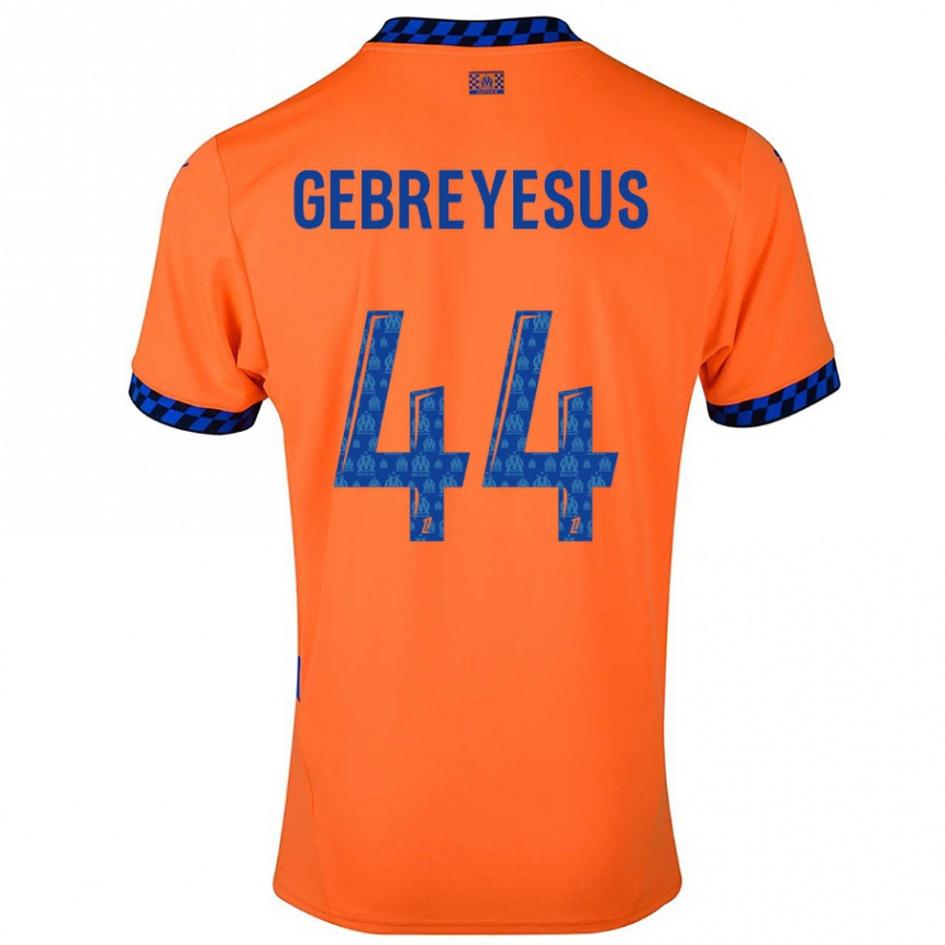 Vyrai Esey Gebreyesus #44 Oranžinė Tamsiai Mėlyna Trečias Marškinėliai 2024/25 T-Shirt