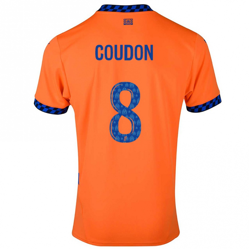 Vyrai Marine Coudon #8 Oranžinė Tamsiai Mėlyna Trečias Marškinėliai 2024/25 T-Shirt