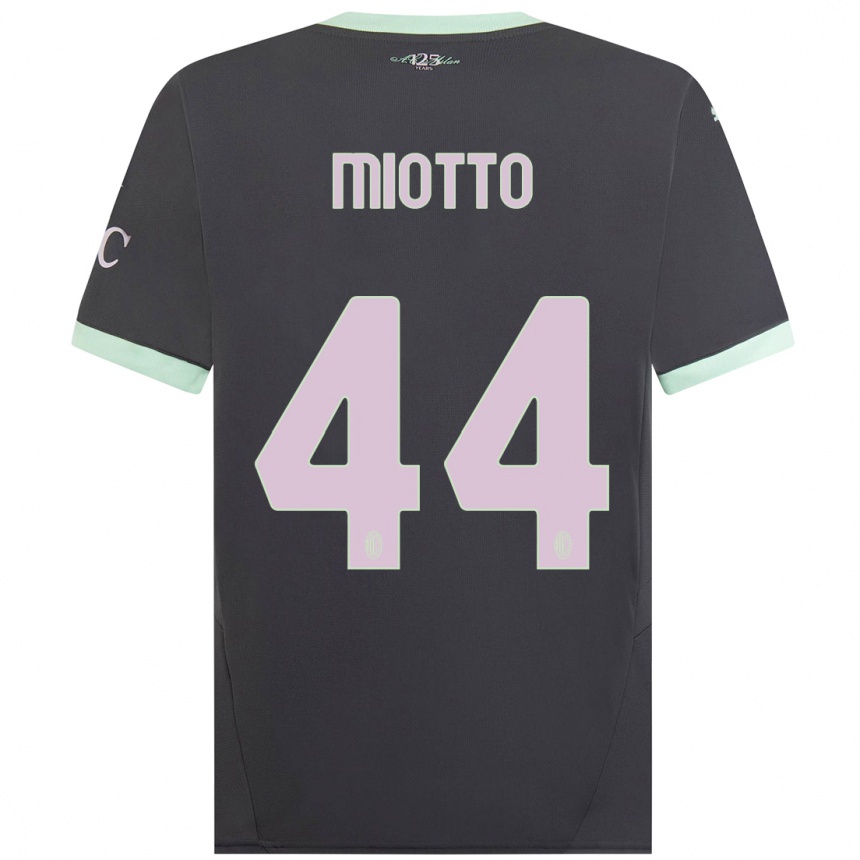 Vyrai Giorgia Miotto #44 Pilka Trečias Marškinėliai 2024/25 T-Shirt