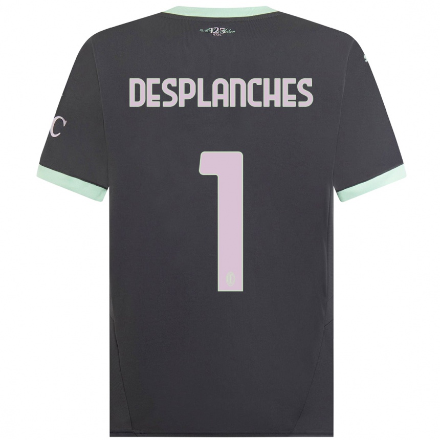 Vyrai Sebastiano Desplanches #1 Pilka Trečias Marškinėliai 2024/25 T-Shirt