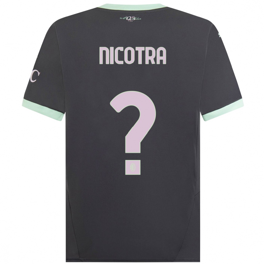 Vyrai Riccardo Nicotra #0 Pilka Trečias Marškinėliai 2024/25 T-Shirt