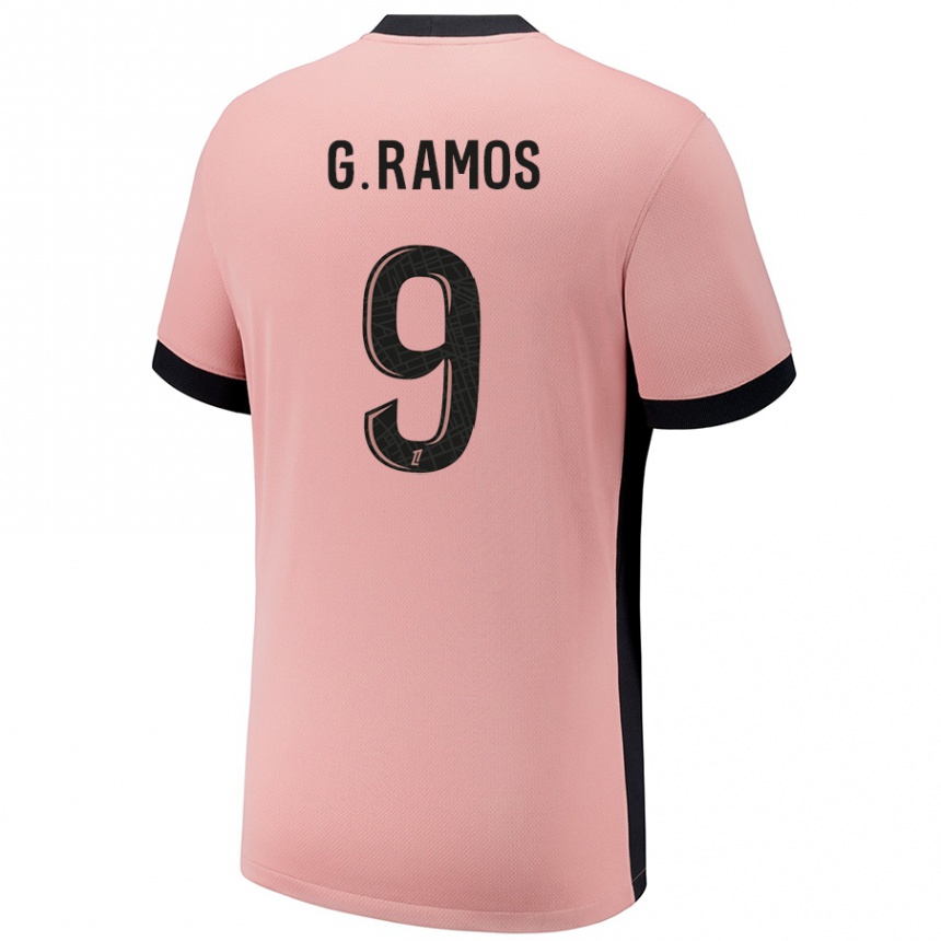 Vyrai Gonçalo Ramos #9 Rūdžių Rožinė Trečias Marškinėliai 2024/25 T-Shirt