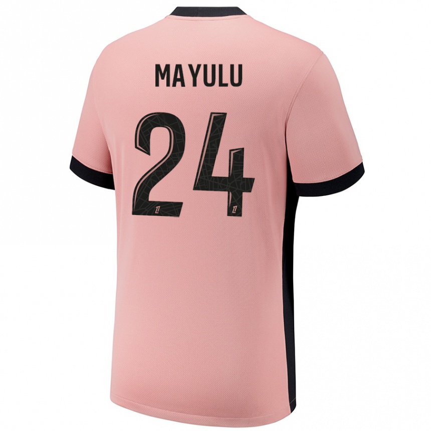 Vyrai Senny Mayulu #24 Rūdžių Rožinė Trečias Marškinėliai 2024/25 T-Shirt