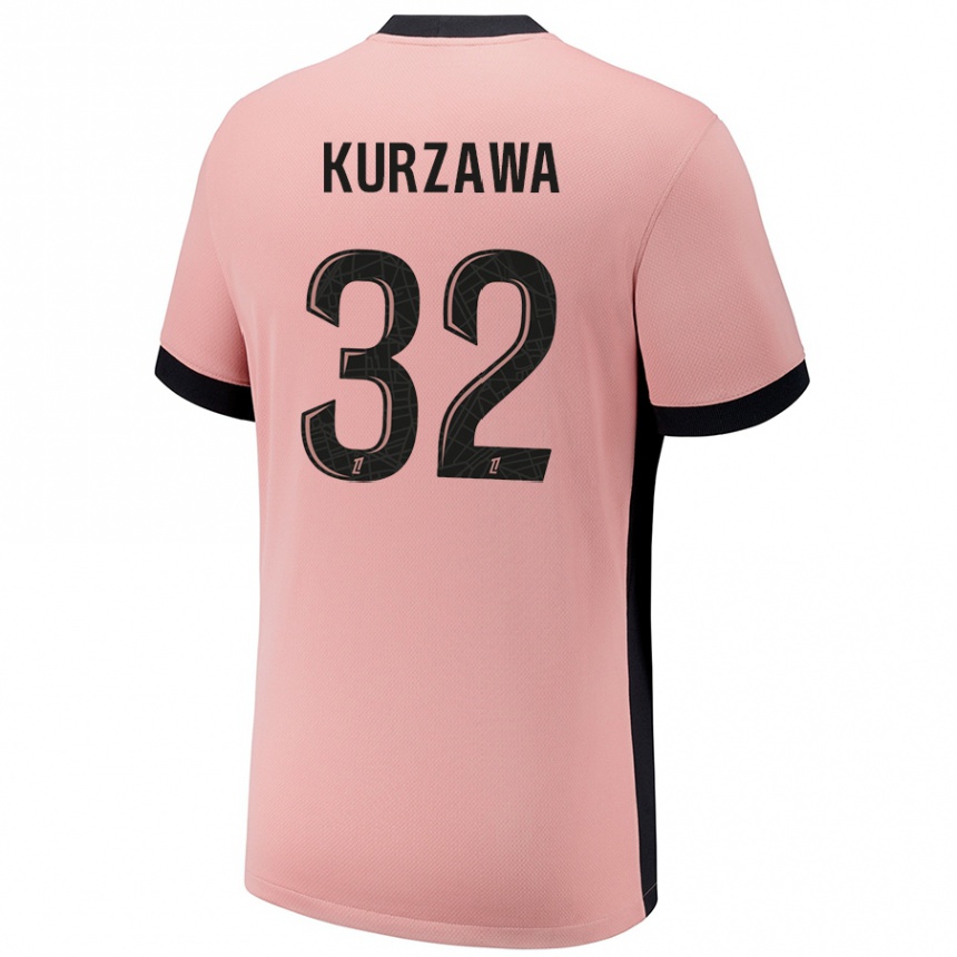 Vyrai Layvin Kurzawa #32 Rūdžių Rožinė Trečias Marškinėliai 2024/25 T-Shirt