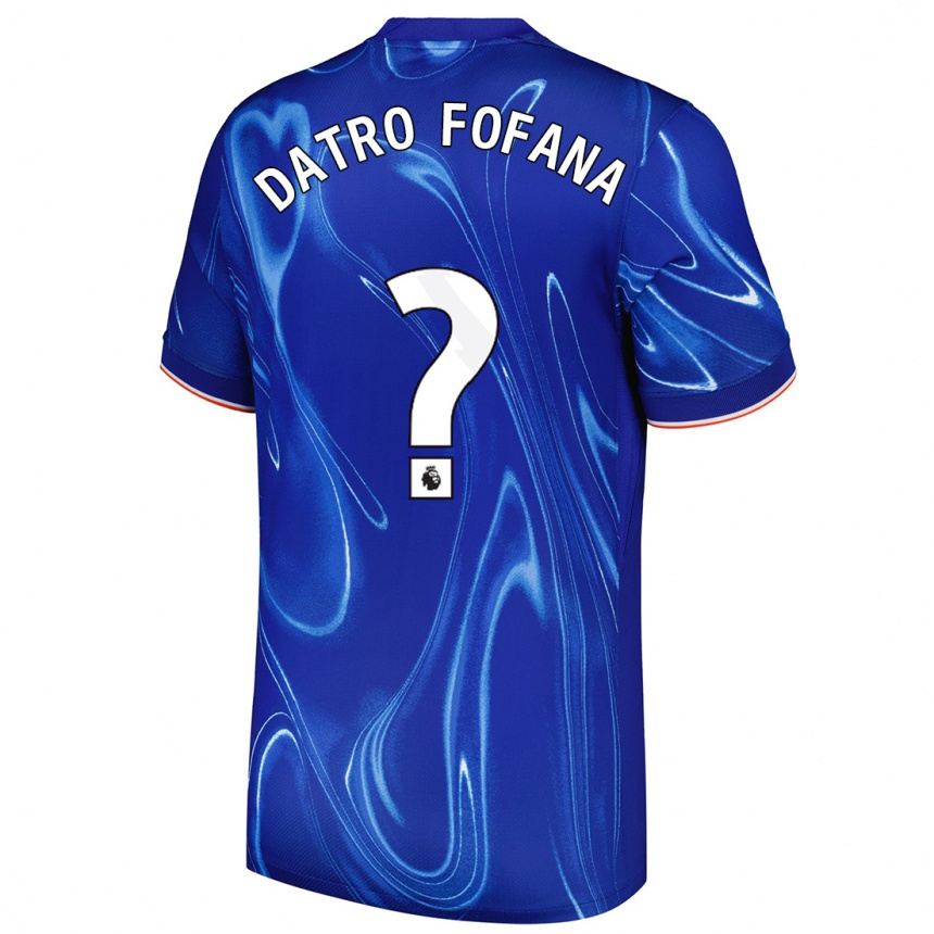 Moteriškas David Datro Fofana #0 Mėlyna Balta Namų Marškinėliai 2024/25 T-Shirt