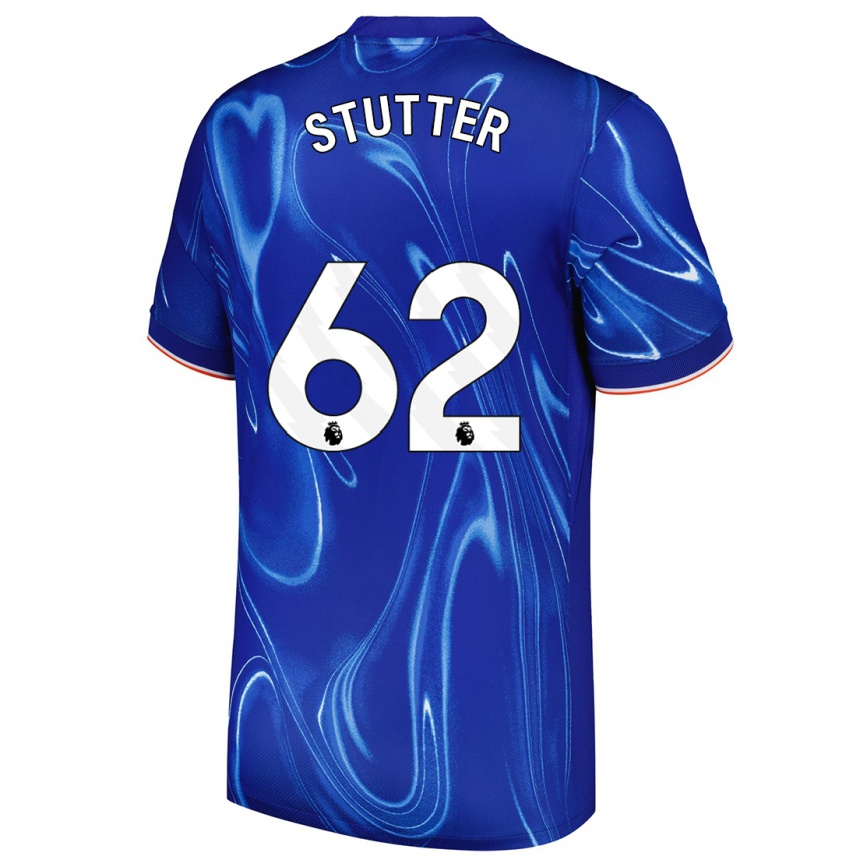 Moteriškas Ronnie Stutter #62 Mėlyna Balta Namų Marškinėliai 2024/25 T-Shirt