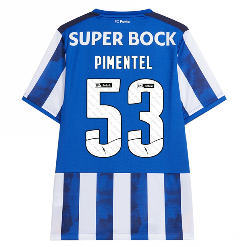 Moteriškas Eric Pimentel #53 Mėlyna Balta Namų Marškinėliai 2024/25 T-Shirt