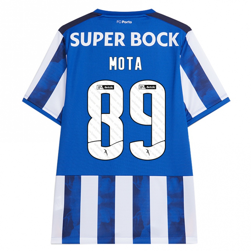 Moteriškas Luís Mota #89 Mėlyna Balta Namų Marškinėliai 2024/25 T-Shirt