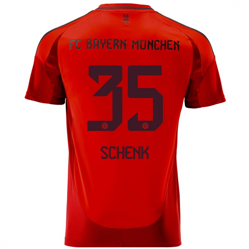 Moteriškas Johannes Schenk #35 Raudona Namų Marškinėliai 2024/25 T-Shirt