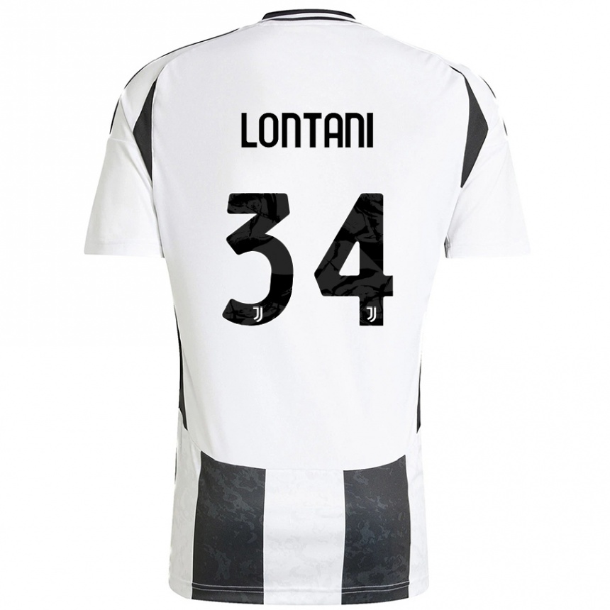 Moteriškas Matteo Lontani #34 Balta Juoda Namų Marškinėliai 2024/25 T-Shirt