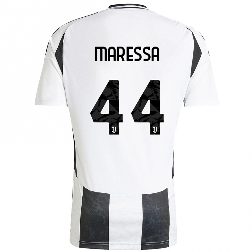 Moteriškas Tommaso Maressa #44 Balta Juoda Namų Marškinėliai 2024/25 T-Shirt