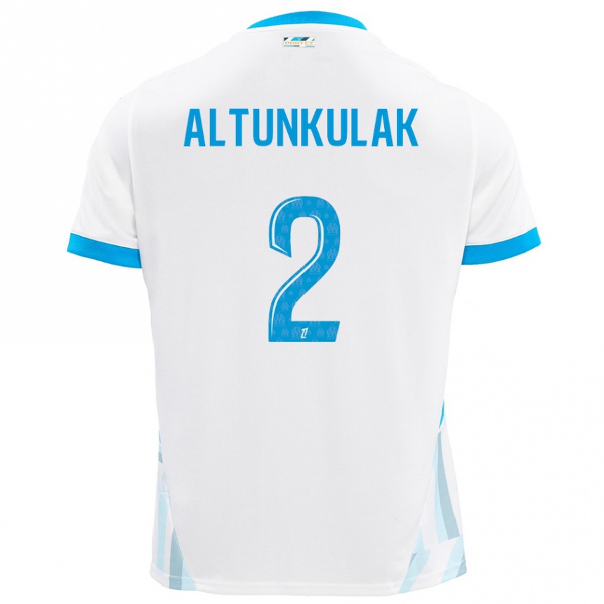 Moteriškas Selen Altunkulak #2 Baltas Dangus Mėlynas Namų Marškinėliai 2024/25 T-Shirt